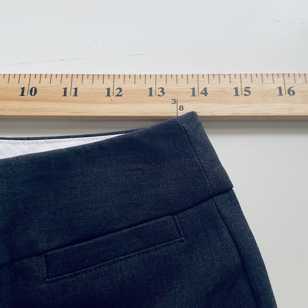 Liz Claiborne Pants Size 4 Petite Short Charcoal Gray Career Business Minimalist - Picture 3 of 7